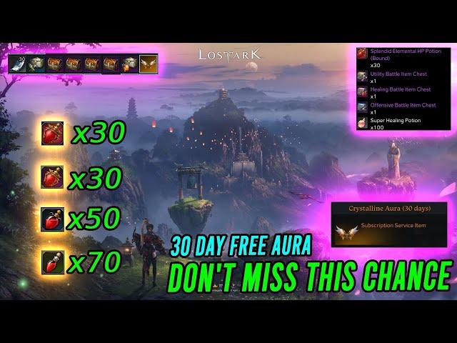 Lost Ark 30 Day Free Aura  & Consumables  Guide For Everyone