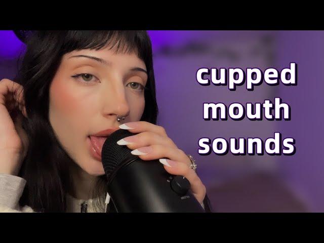 ASMR ⟡ ︎ 10 min of cupped mouth sounds (no talking)