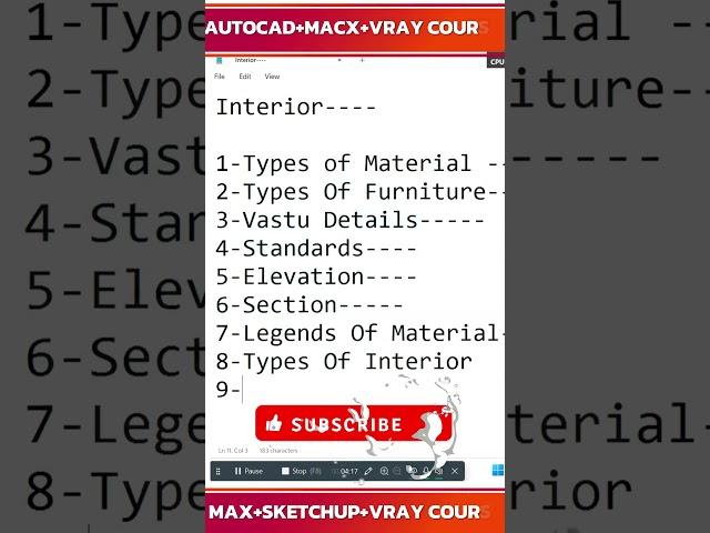 Pat 5 Live Class Interior Detailed  How To Start Interior With All Topics Watch #video #home #home