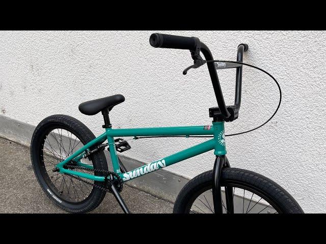 closer view - sunday bikes primer 2022 BMX bike im billiard green