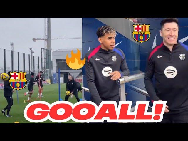 GOAAAAAALS!!! Barça hard training ft Lamine Yamal, Lewandowski, Pedri... Watch