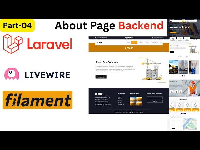 Laravel Livewire Filament Projects for Construction Business ️ Bangla tutorial on Laravel