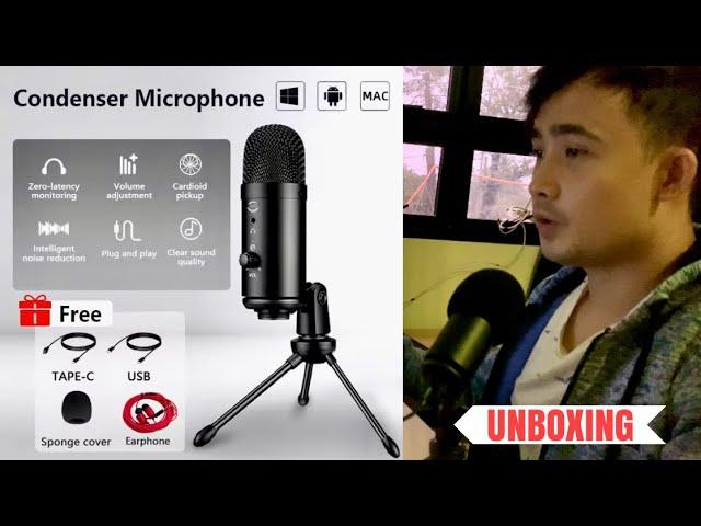 Unboxing USB Condenser Microphone for Vlogging, Singing etc | Supported on Win/ Android / Mac