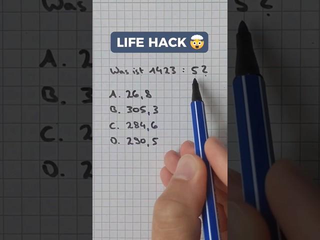 VERRÜCKT  #mathetrick #lifehack #schoolhacks #realschule #hauptschule #gymnasium #kopfrechnen