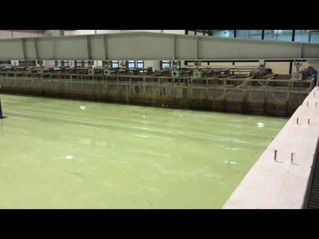 Wave Simulator @ IIT, Madras to study the impact of ocean waves