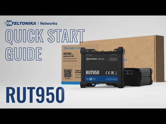 RUT950 Cellular Router Quick Start Guide | Teltonika Networks