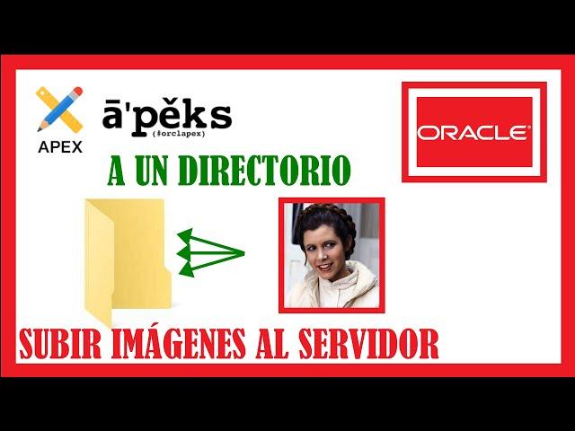 29. Cómo subir fotos a un directorio del servidor - ORACLE APEX - [Videotutorial en español ]