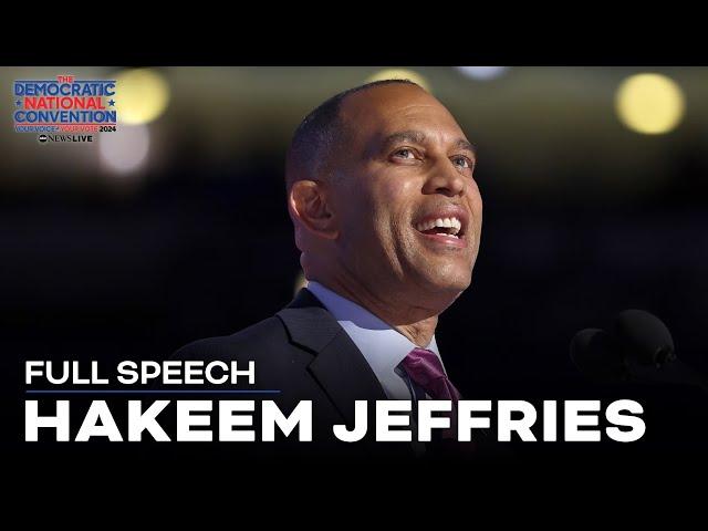 FULL SPEECH: Hakeem Jeffries speaks at the DNC