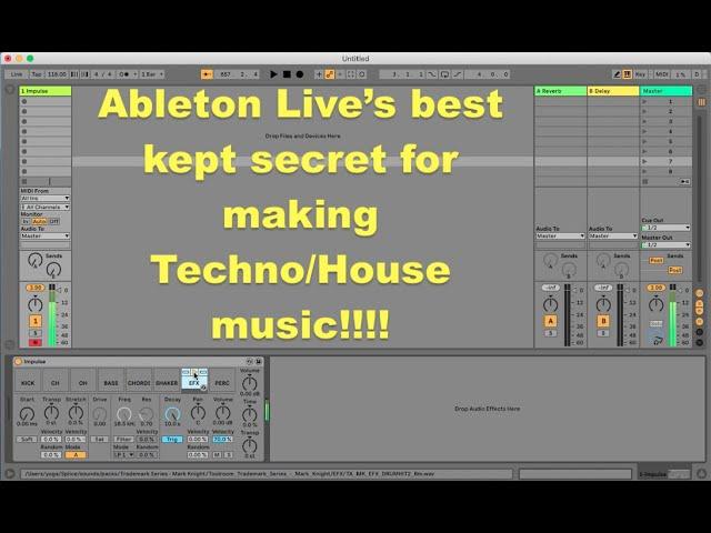 Ableton Impulse, best kept secret for making techno and house the easy way!!!! (No Talking) #Ableton