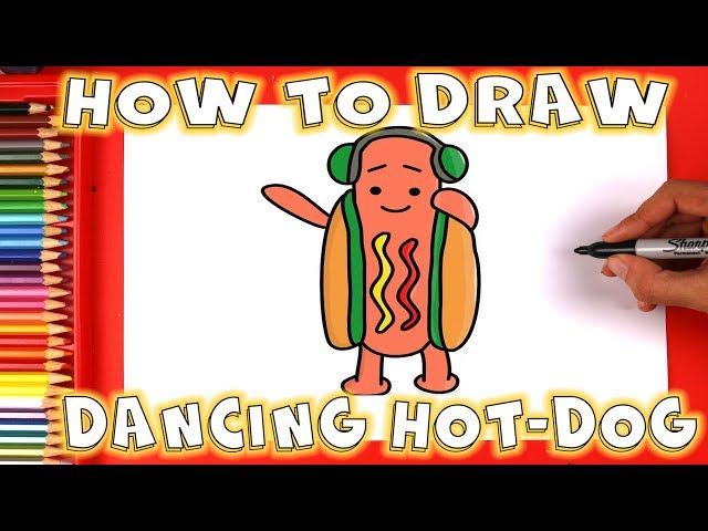 How to Draw the Dancing Hot Dog (hotdog)