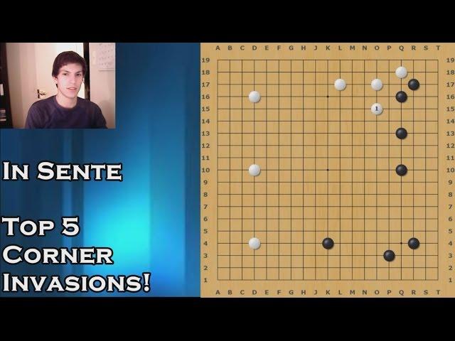 In Sente: Go Lessons! My Top 5 Corner Invasions!!