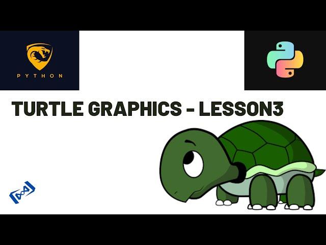 Python Turtle graphics Tutorial - LESSON 3 (setx, sety, hideturtle, setpos, goto)