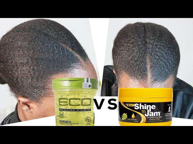 BEST GEL FOR NATURAL HAIR!!! SHINE'N JAM GEL VERSUS ECO STYLER GEL