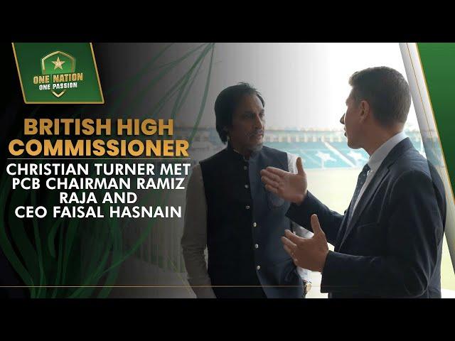 British High Commissioner Christian Turner met PCB Chairman Ramiz Raja and CEO Faisal Hasnain | MA2L