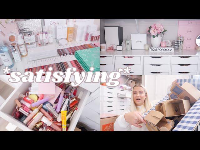 EXTREME MAKEUP ORGANIZATION! *clean with me* |Paige Koren