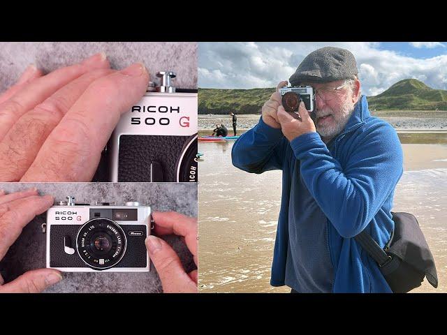 The Ricoh 500G,  a classic 35mm rangefinder film camera