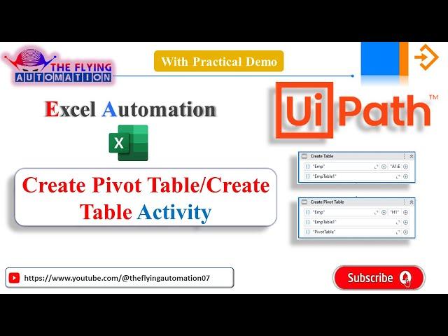 Create Pivot Table & Create Table activity with example || Excel Automation ||  UIPATH Tutorial - 20