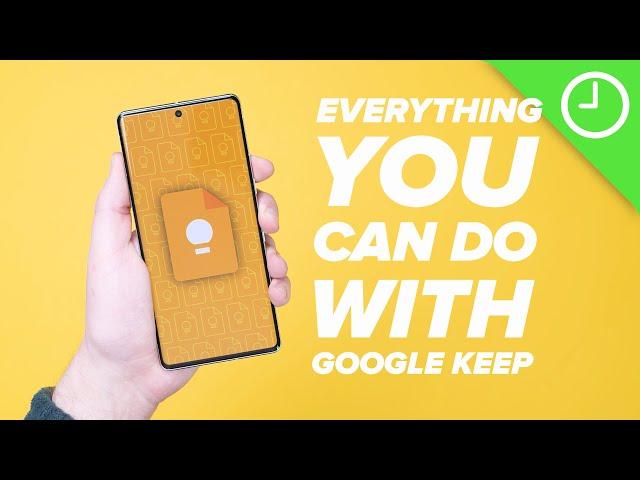 Everything COOL you can do in Google Keep!