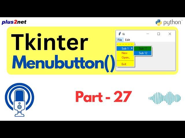 How to Use #MenuButton in #Python #Tkinter for Dropdown Menus - #PythonGUI Tutorial