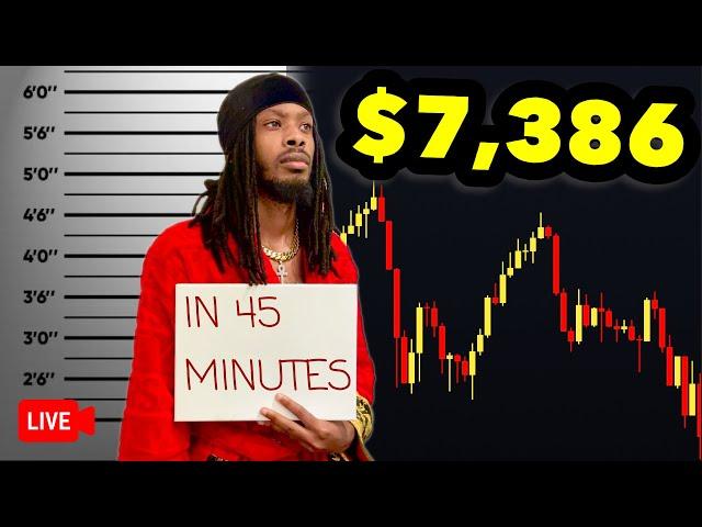 Live Trading NAS100: $7,386 In 45 Minutes Using Liquidity Grab Strategy (FOREX)