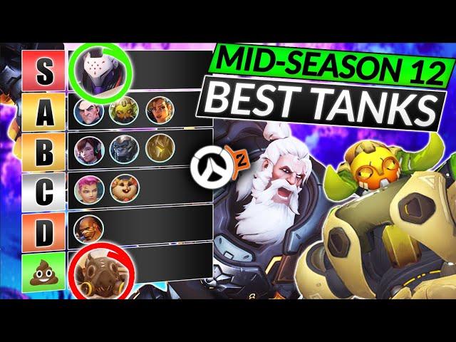 NEW TANK TIER LIST - BEST Heroes to Main (MID SEASON 12 PATCH) - Overwatch 2 Meta Guide