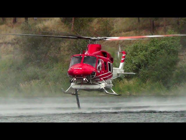 Fire Attack Helicopters in Action at Shannon Lake