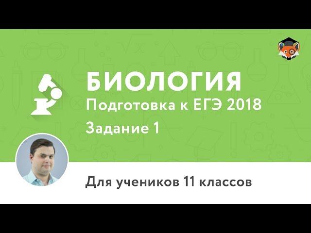 Биология | Подготовка к ЕГЭ 2018 | Задание 1