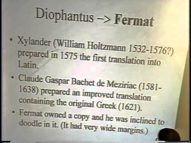 Sociology, History and the First Case of Fermat - Gary Cornell