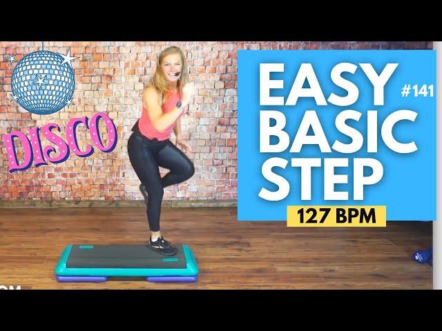 BEGINNER'S BASIC STEP AEROBICS | 30 Minutes | Disco Party | 127 BPM