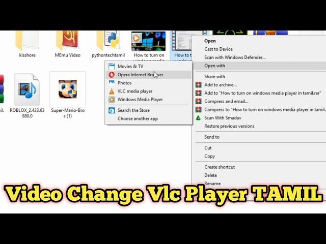 Windows VLC MEDIA PLAYER Change video in tamil