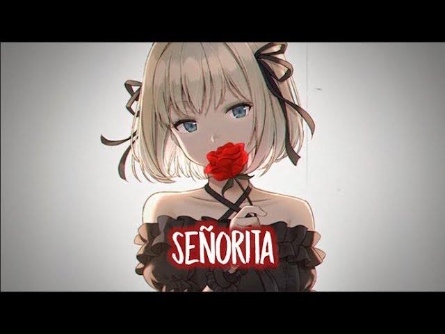 【Nightcore】→ Señorita (cover/animated) || Lyrics