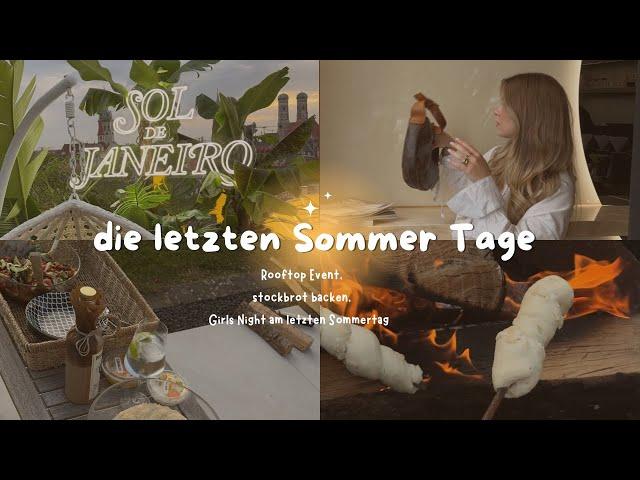 #vlog | der letzte Sommertag ️ - Rooftop Event, Herbst outfits, Stockbrot backen, girlsnight 