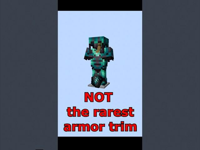 NOT the RAREST Armor Trim in Minecraft... #minecraft #rarest