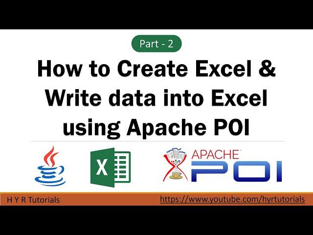 How to Create Excel File using Apache POI | Selenium WebDriver |