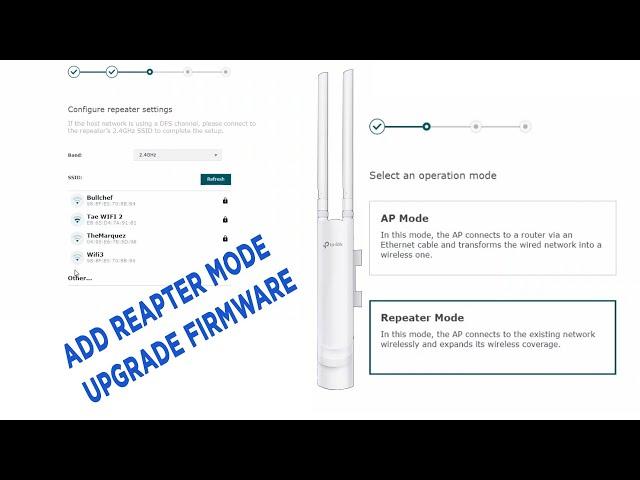 How to Add Repeater Mode to TP-LINK EAP110 and Upgrade Firmware to Latest Version