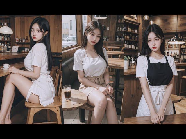 [4k AI 룩북] 마감에 지친 카페 알바생/a cafe part-timer tired of closing LOOKBOOK