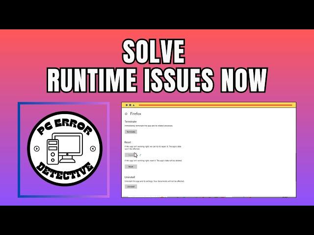 How To Fix Runtime Error On Windows 10/11 - Quick Tutorial