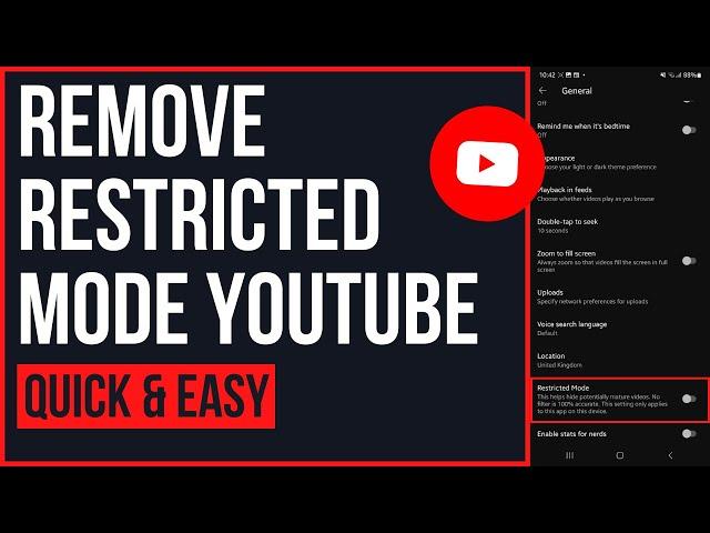 How to Remove Restricted Mode on YouTube (2023)