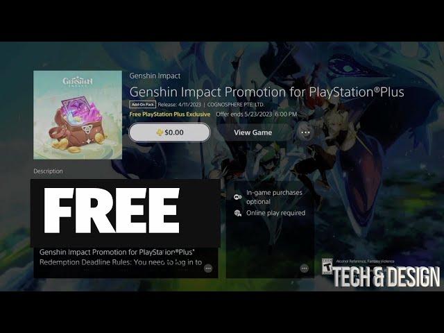 How to Download Genshin Impact Promotion for PlayStation Plus Free on PS5 | PlayStation | PS4