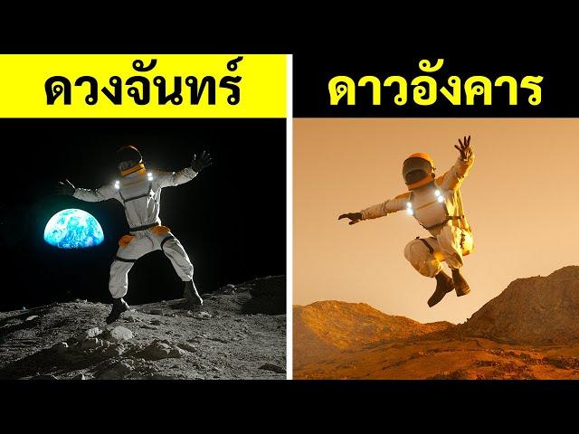 คุณจะกระโดดบนดาวดวงอื่นได้สูงแค่ไหน?