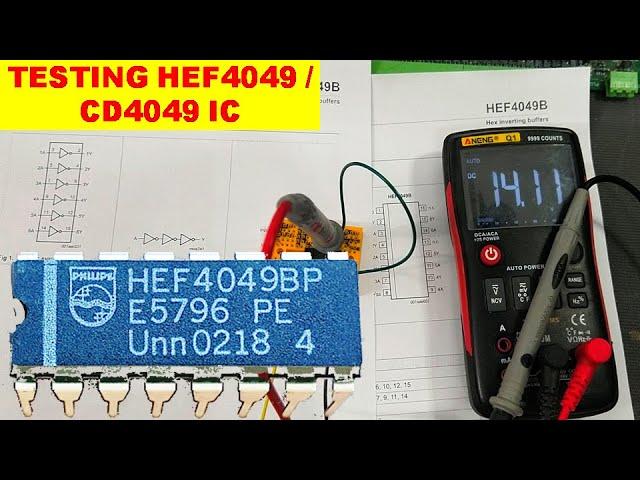 {736} How To Test HEF4049 IC With Multimeter