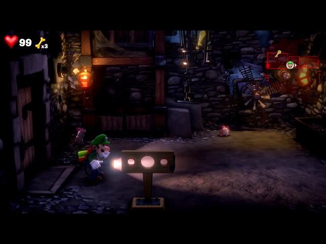 How to the get the Gem in 6F Dungeon, Cage Lift Room Luigi's Mansion 3