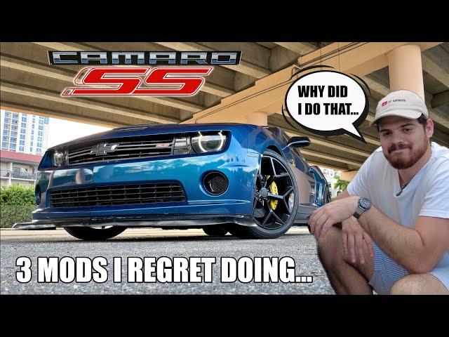 3 Mods I REGRET doing to my 5th Gen Camaro SS - I wish I did THESE Instead... | Gen 5 Camaro Mods!