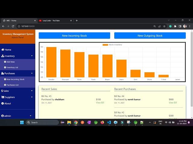 Inventory Management System Project || Inventory Management Software || LazyCoder