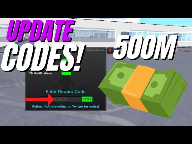 *NEW* UPDATE! 500M CASH* CODES* [EVENT] Airplane Simulator ROBLOX