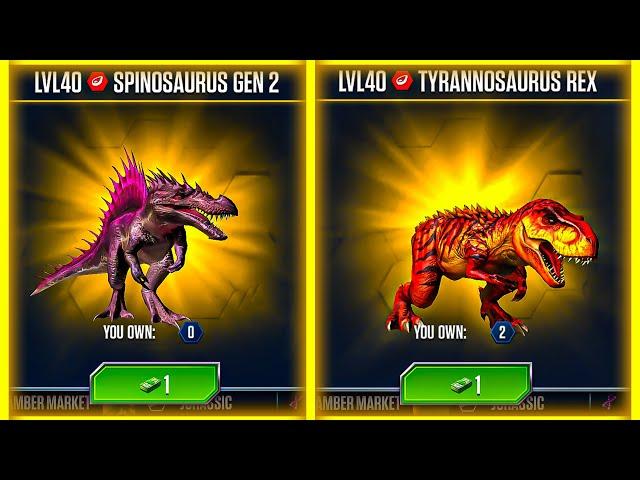 HOW TO GET LEVEL 40 DINOSAURS WITH 1 CASH | Jurassic World: The Game