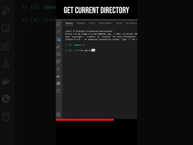 How to get the current directory in python | Python OS module #shorts