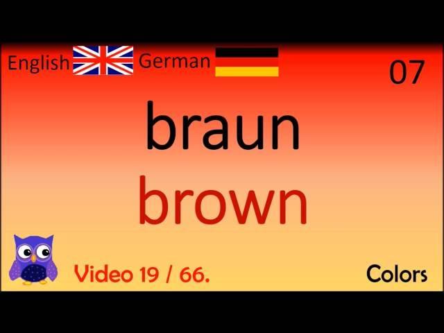 19 Duowords Colors (Farben) Deutsch - Englisch Wörter (farben in englisch und in deutsch)