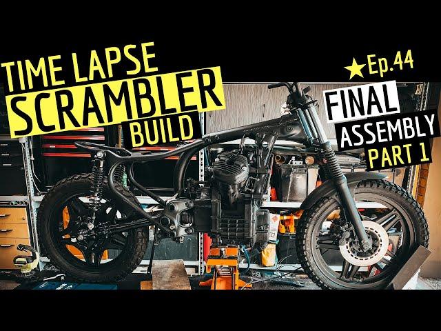 Motorcycle Build TimeLapse  CX500 Scrambler final assembly, Ep.44