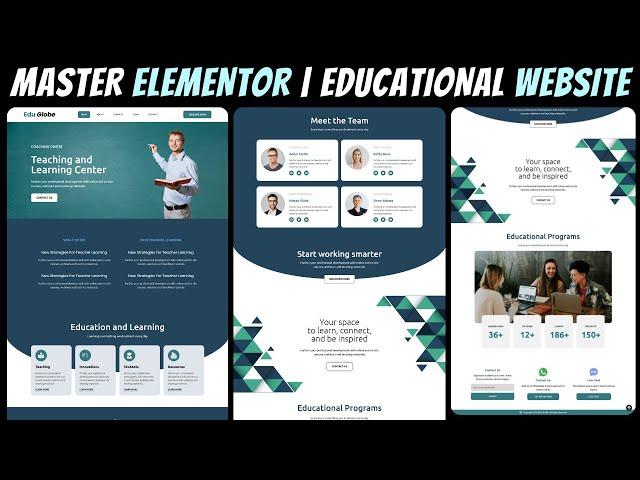  Master ELEMENTOR: Build a Responsive EDUCATIONAL WEBSITE from Scratch | Wordpress Tutorial 2025